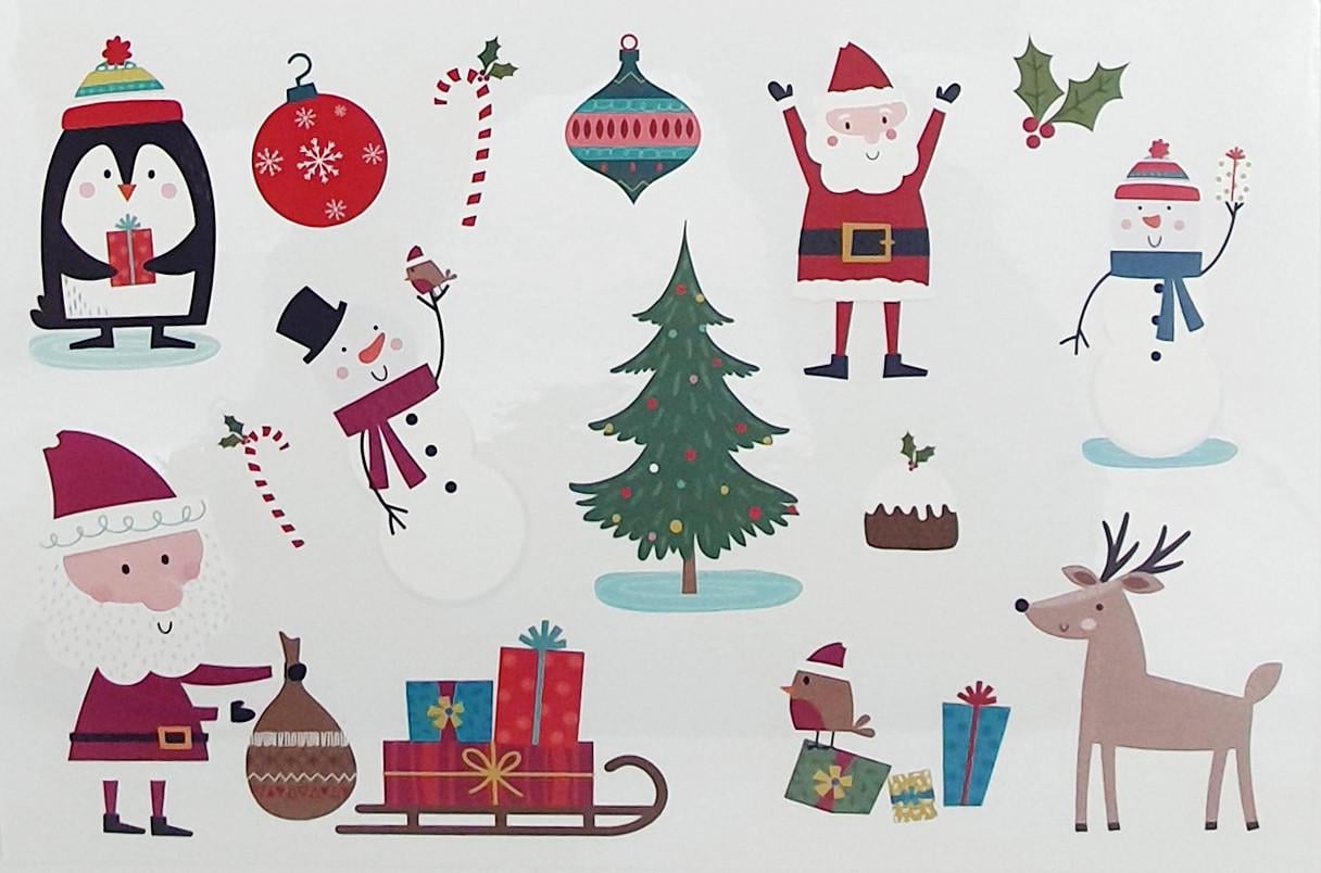 Набір новорічних наклейок Melinera 4в1 4 аркуша 22,5х33 см (1506245014) - фото 5 Набір новорічних наклейок Melinera 4в1 4 аркуша 22,5х33 см (1506245014) - фото 5