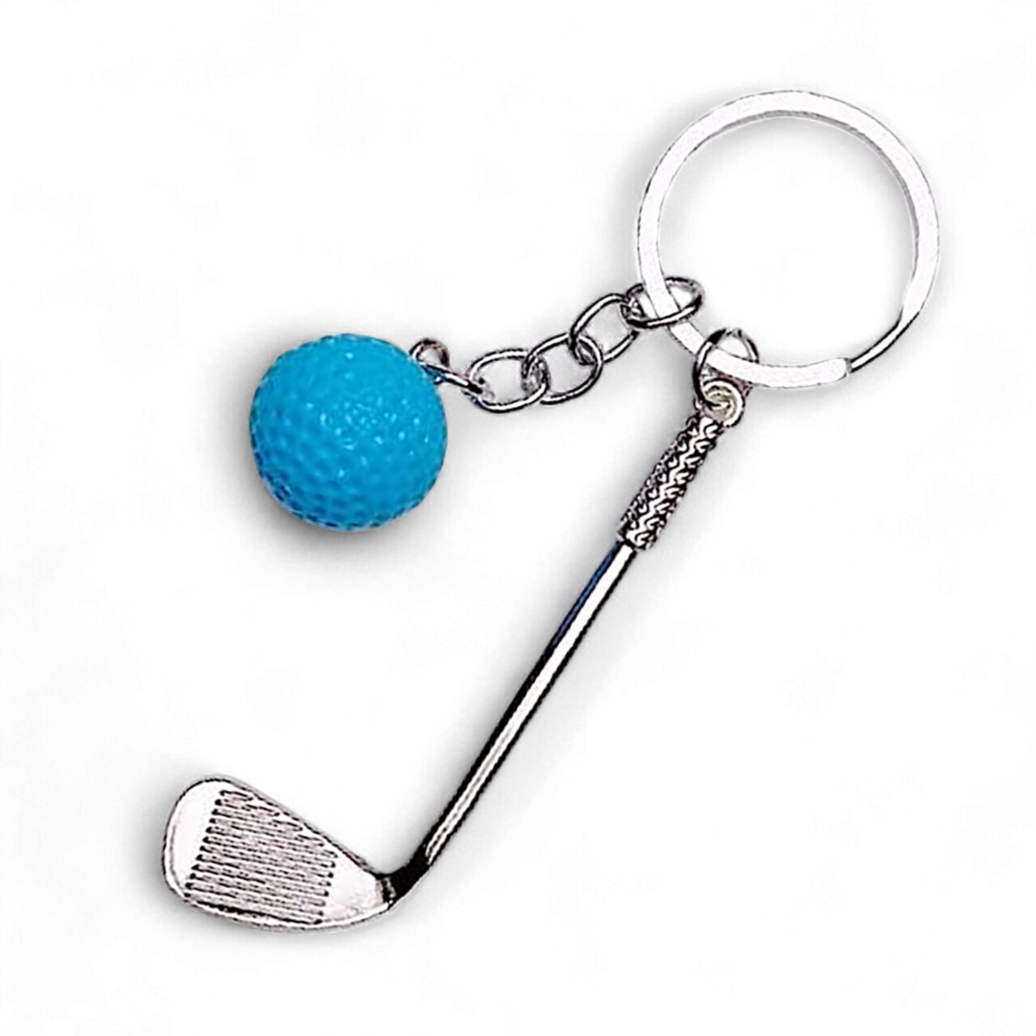 Брелок для ключей Гольф металлический Голубой (99_8_0_1С)