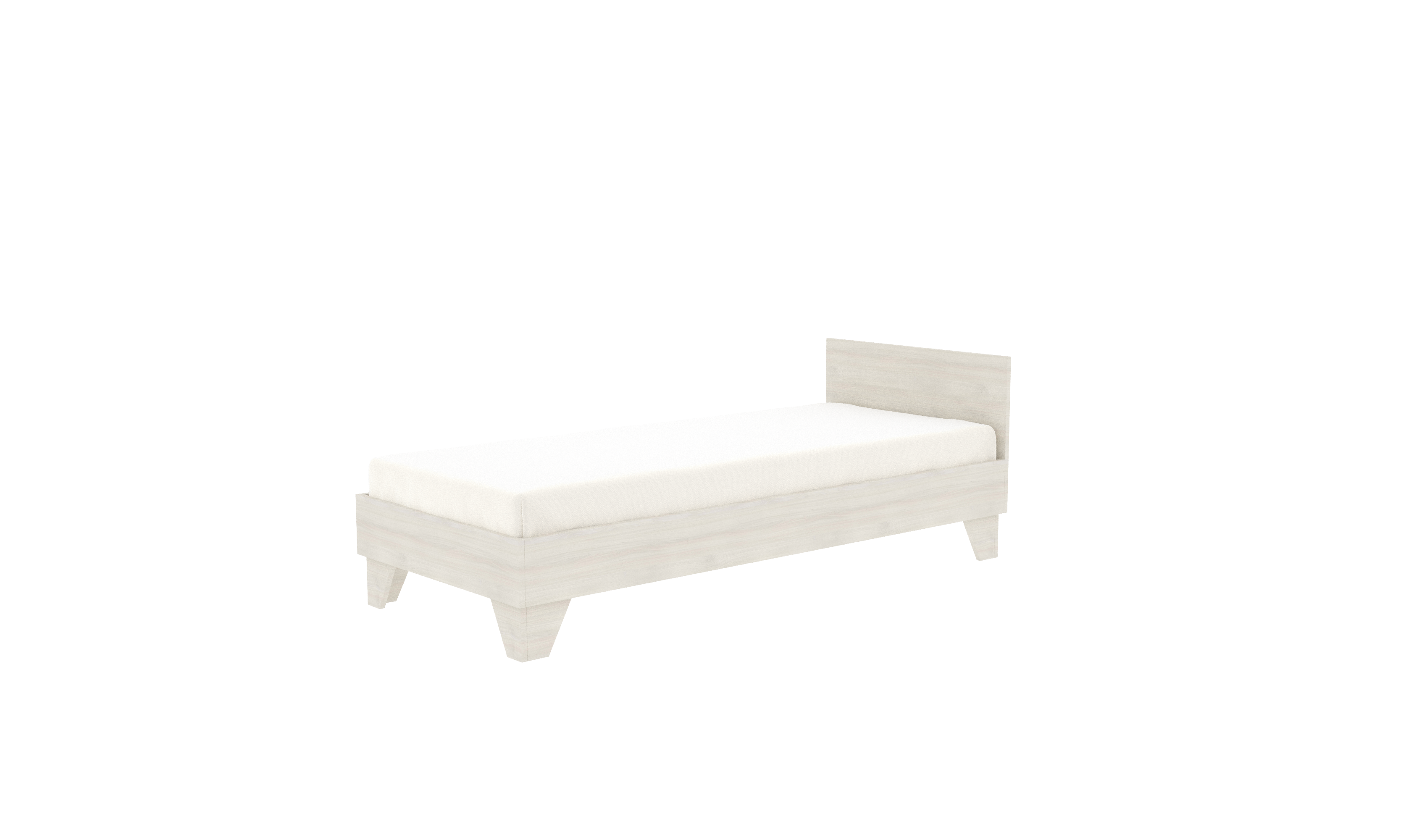 Кровать односпальная Руслан 70 ДСП 74х194х51 см Белый гладкий