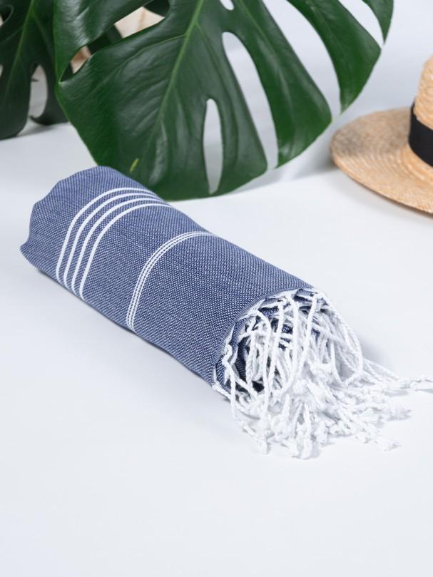 Рушник пляжний Peshtemal Beach Pool Spa 100х180 см Темно-синій (26498182) - фото 6 Рушник пляжний Peshtemal Beach Pool Spa 100х180 см Темно-синій (26498182) - фото 6