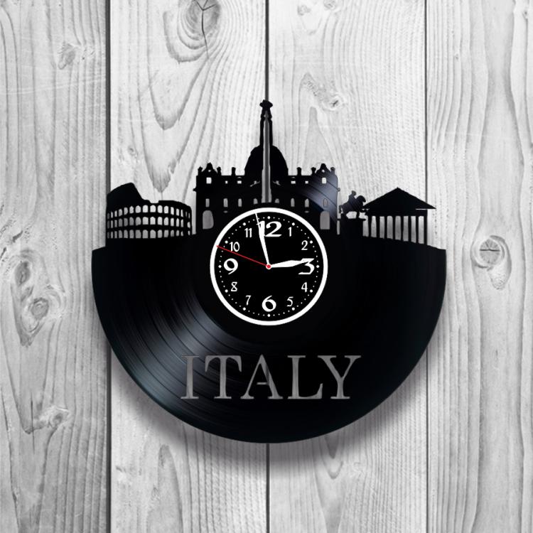 Часы настенные Итальянский стиль 0088 из виниловой пластинки