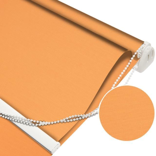 Ролета тканевая NewTex Лен LUX 75х165 см Оранжевый (852) - фото 2