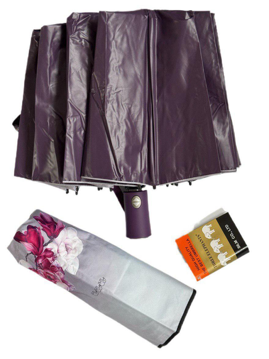 Парасолька-автомат жіноча Три Слона з квітами та однотонним куполом 16 спиць антивітер Фіолетовий (7569/2) - фото 3 Парасолька-автомат жіноча Три Слона з квітами та однотонним куполом 16 спиць антивітер Фіолетовий (7569/2) - фото 3