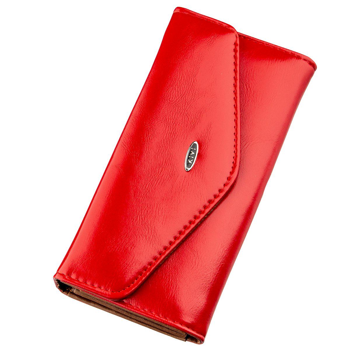 Женский кошелек Kivi-Wallet 19069 кожаный Красный