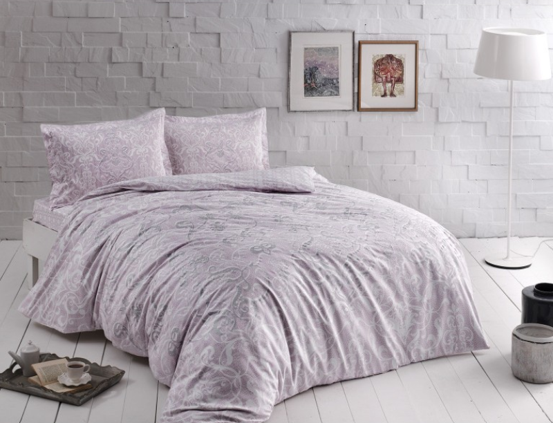Постельное белье Tac Castillo Lila сатин семейное (2000022280049)