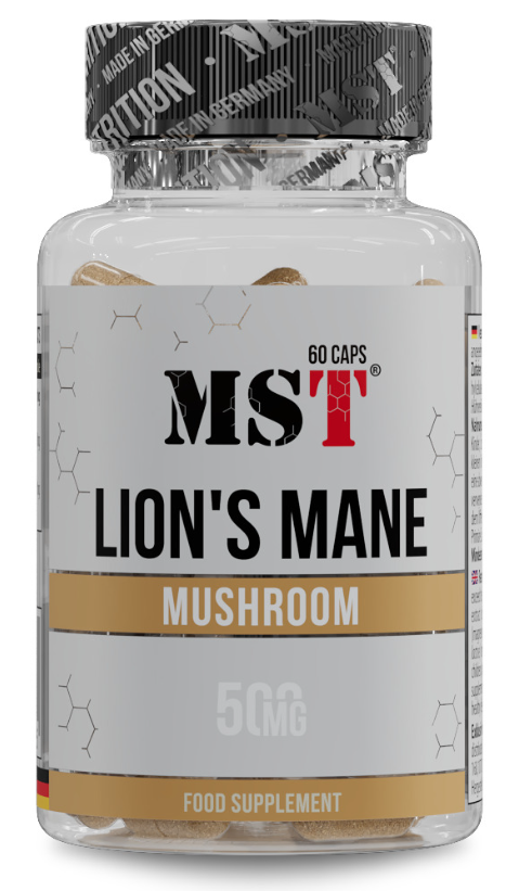 Комплекс Гриб Ежовик гребенчатый Львиная грива MST Lions Mane Mushroom 500 мг 60 капсул Комплекс Гриб Ежовик гребенчатый Львиная грива MST Lions Mane Mushroom 500 мг 60 капсул