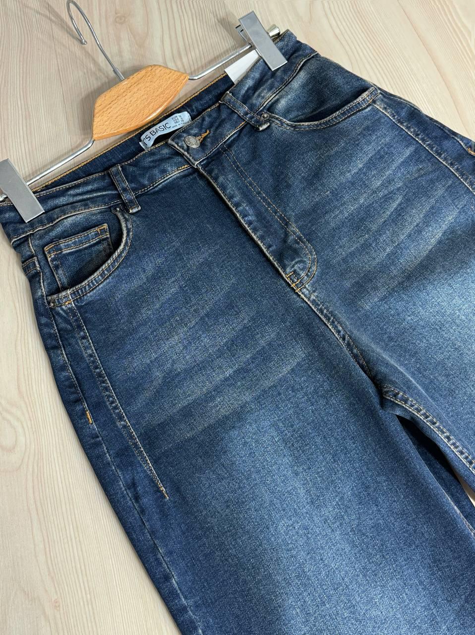 Джинси жіночі ITS Basic 2507-2 палаццо стрейчеві з виточками р. 38 Синій (5205) - фото 5