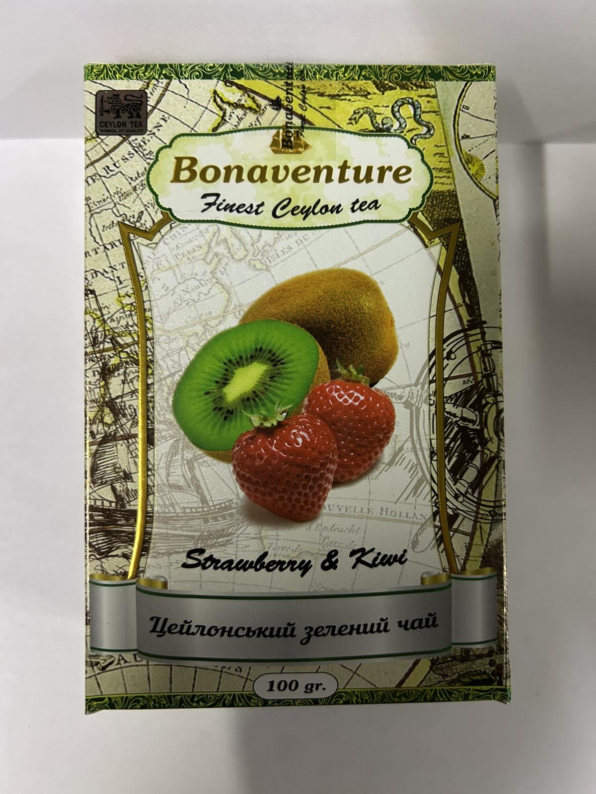 Чай зелений Bonaventure Strawberry&Kiwi 100 г