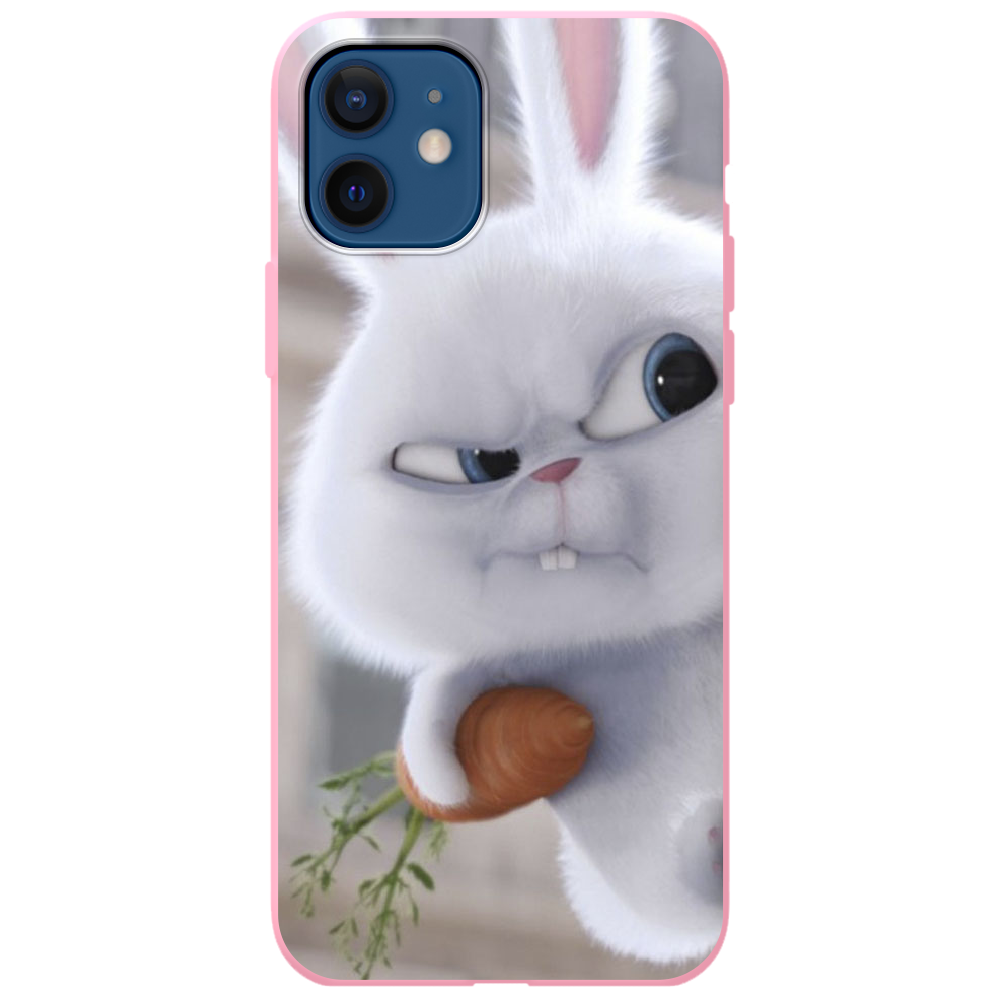 Чехол BoxFace iPhone 12 Rabbit Snowball Розовый силикон (41161-up1116-43059)