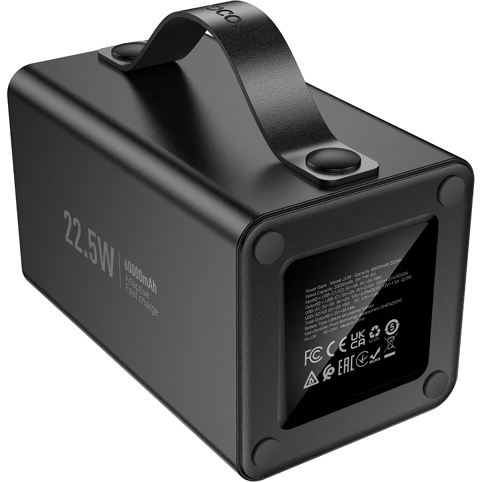 Внешний аккумулятор Hoco Distant J138 60000 mAh 22,5W Black - фото 3 Внешний аккумулятор Hoco Distant J138 60000 mAh 22,5W Black - фото 3