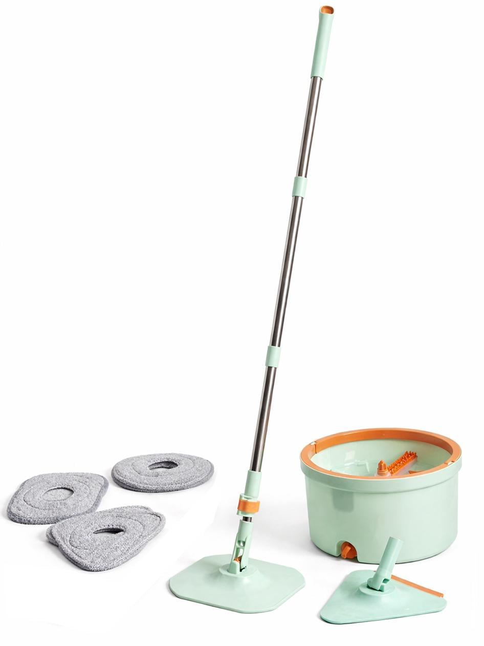Швабра с отжимом и ведром на 2 л с 2 насадками и 6 мопами из микрофибры (33543846) Швабра с отжимом и ведром на 2 л с 2 насадками и 6 мопами из микрофибры (33543846)