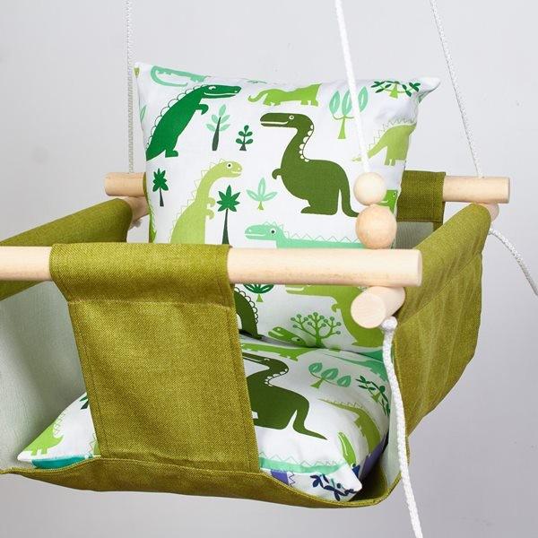 Дитяча гойдалка Infancy Дино Зелений (9885590) - фото 4