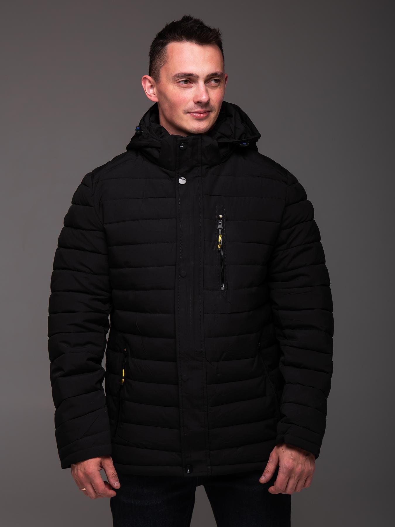 Куртка чоловіча зимова стьобана з термопідкладкою до -25°С L Чорний (2444/1) - фото 6 Куртка чоловіча зимова стьобана з термопідкладкою до -25°С L Чорний (2444/1) - фото 6