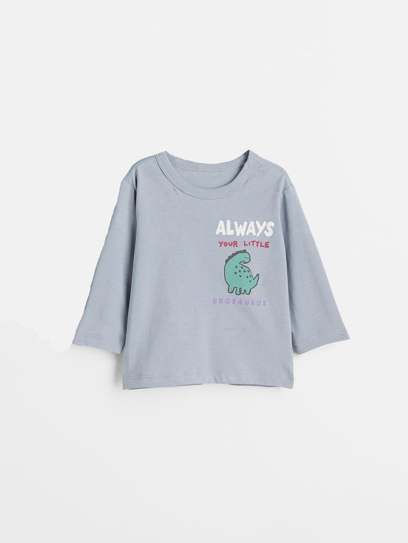 Лонгслів H&M 80 см Сіро-блакитний (Х231010765546)