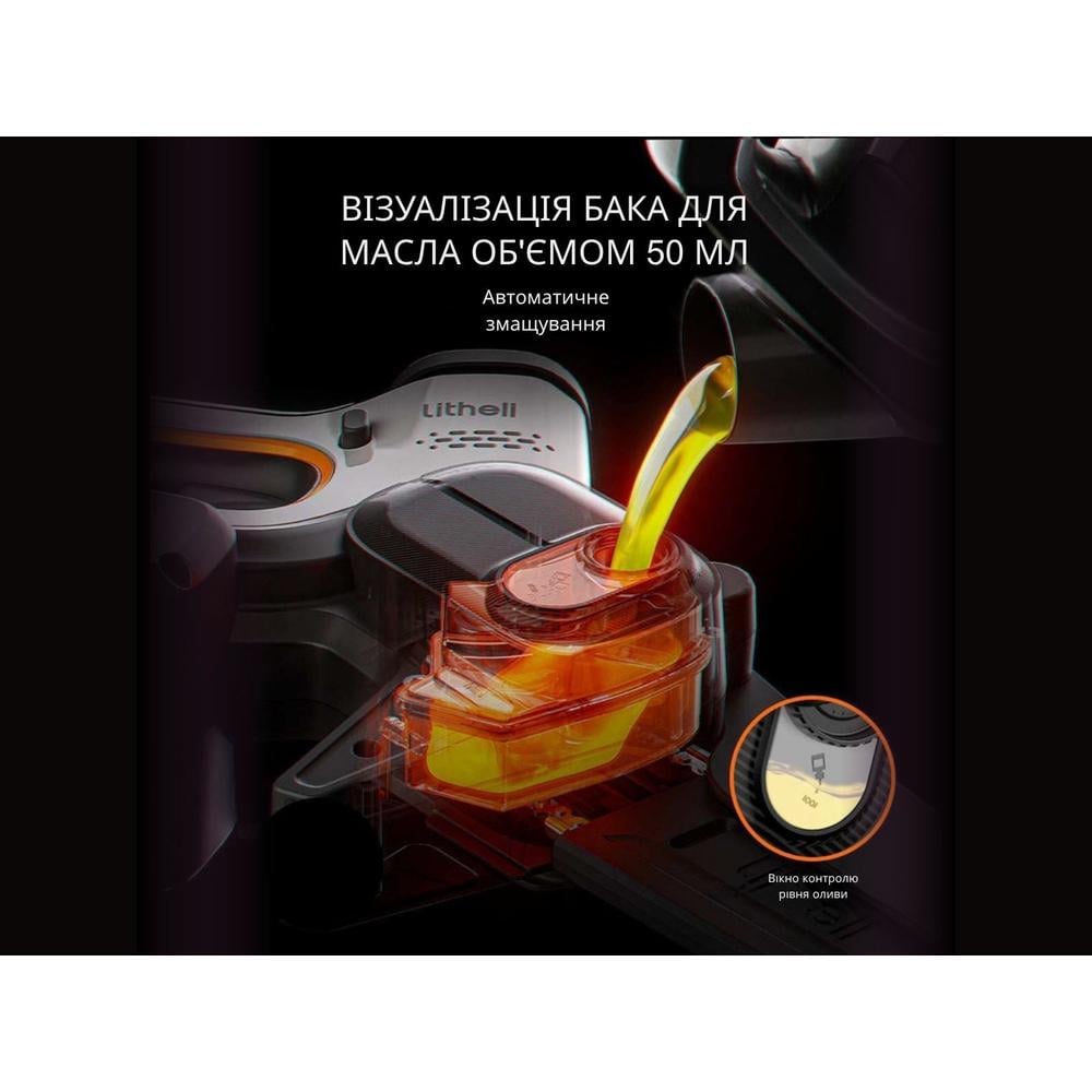 Электропила аккумуляторная мини Litheli шина 15 см 7,5 м/с бак 50 мл 10000 mAh White (U20MC00-0U120) - фото 7