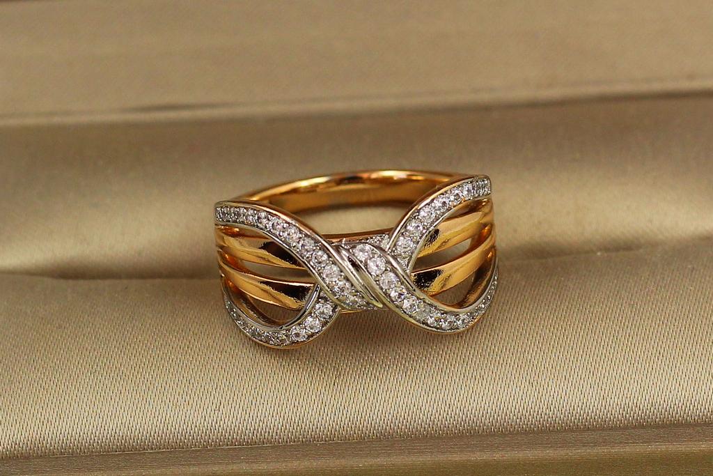 Кольцо Xuping Jewelry Прикосновение любви с родием р. 16 Золотистый (31732490)