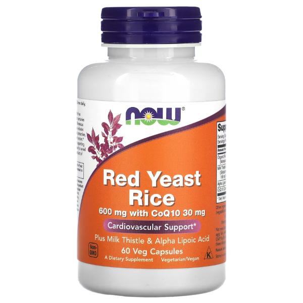Рис червоний NOW Foods Red Yeast Rice & CoQ10 60 овощей. капс. (000025248)