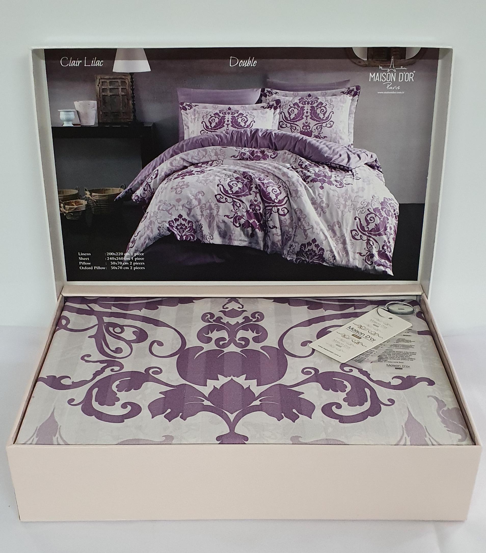 Комплект постельного белья Maison D'or Cатин 200х220 Clair Lilac (02MD200220SkClair12)