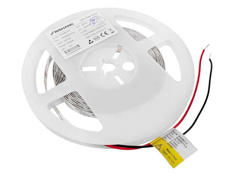 Светодиодная лента RISHANG 1 м SMD2835 60 LED 12В 5.5Вт IP33 нейтральный белый (5844)