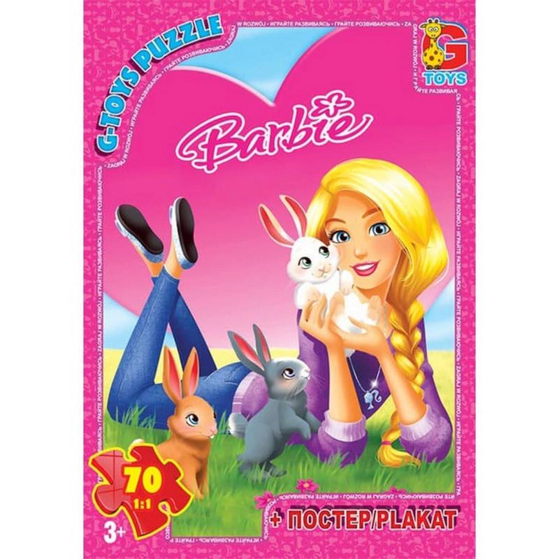 Пазлы детские картонные G-Toys Barbie 70 эл. (IP-177-P-854)