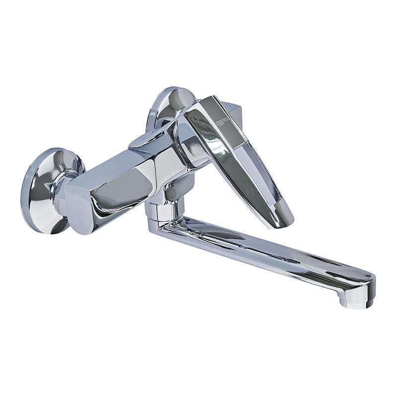 Смеситель для кухни Zerix NOF12 ZX3279 настенный однорычажный Хром (161821)