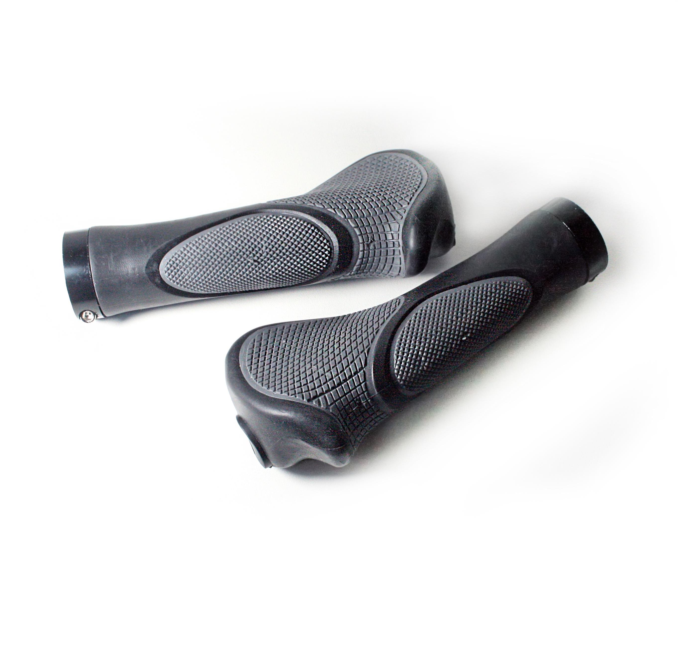 Грипсы эргономичные прямые с пяткой с алюминиевым замком 140 мм Серый (G0000524)