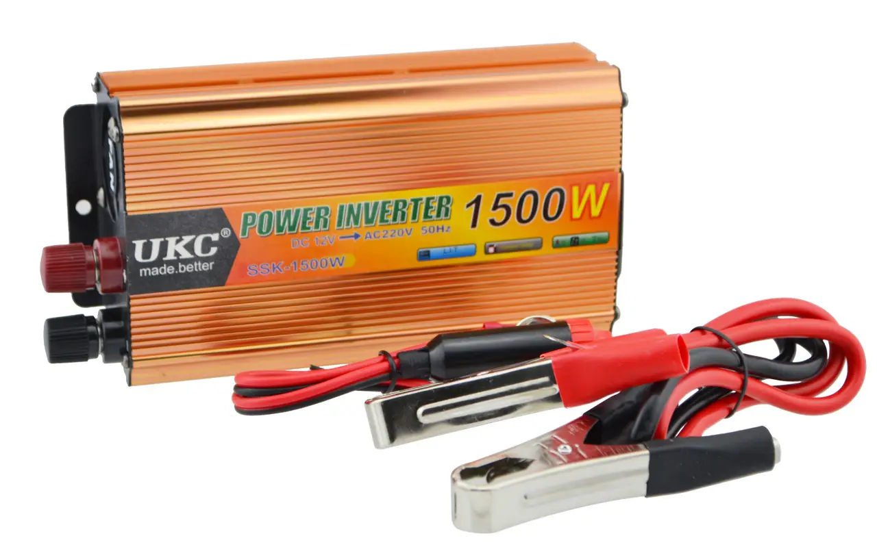 Преобразователь автомобильного тока UKC 12-220 V 1500 W Gold (59305555555)