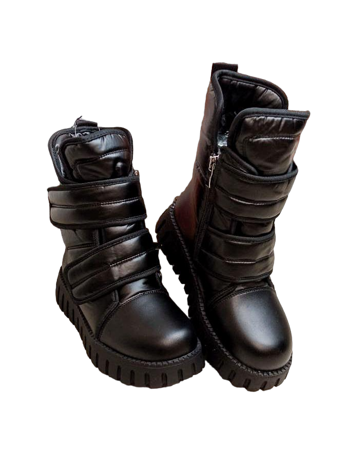 Ботинки дутики зимние на девочку Lilin р. 33 21,2 см Черный (551102)