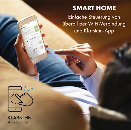 Кондиционер напольный KLARSTEIN Kraftwerk Smart 12K 3в1 3,4 кВт (10035739) - фото 9 Кондиционер напольный KLARSTEIN Kraftwerk Smart 12K 3в1 3,4 кВт (10035739) - фото 9