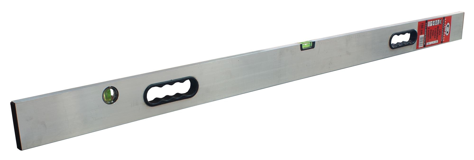 Правило-рівень алюмінієве Olejnik з 2-ма вічками 2 ручки 150 см