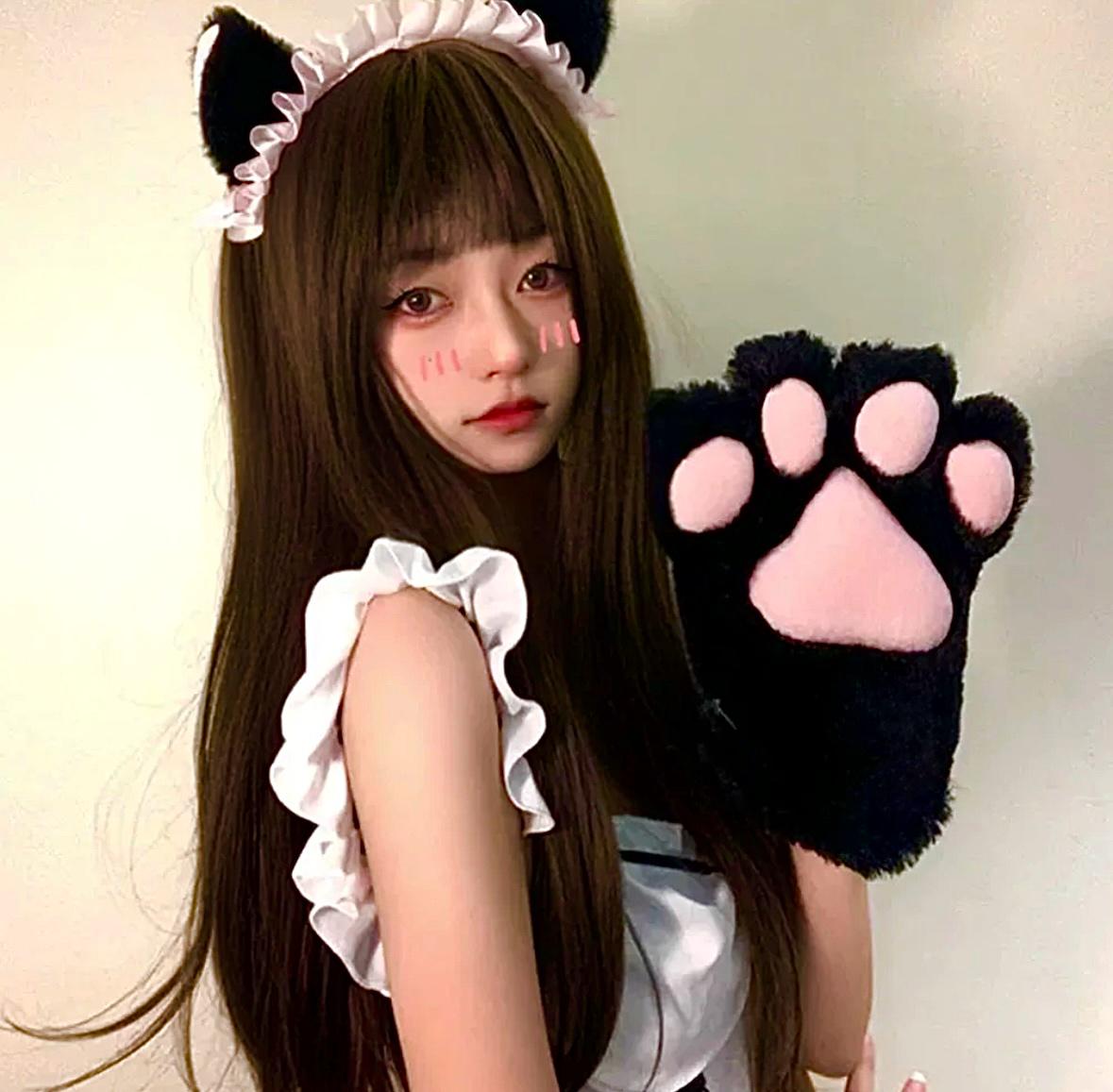 Рукавиці теплі хутряні унісекс Wuke Лапки One size Чорний - фото 3 Рукавиці теплі хутряні унісекс Wuke Лапки One size Чорний - фото 3