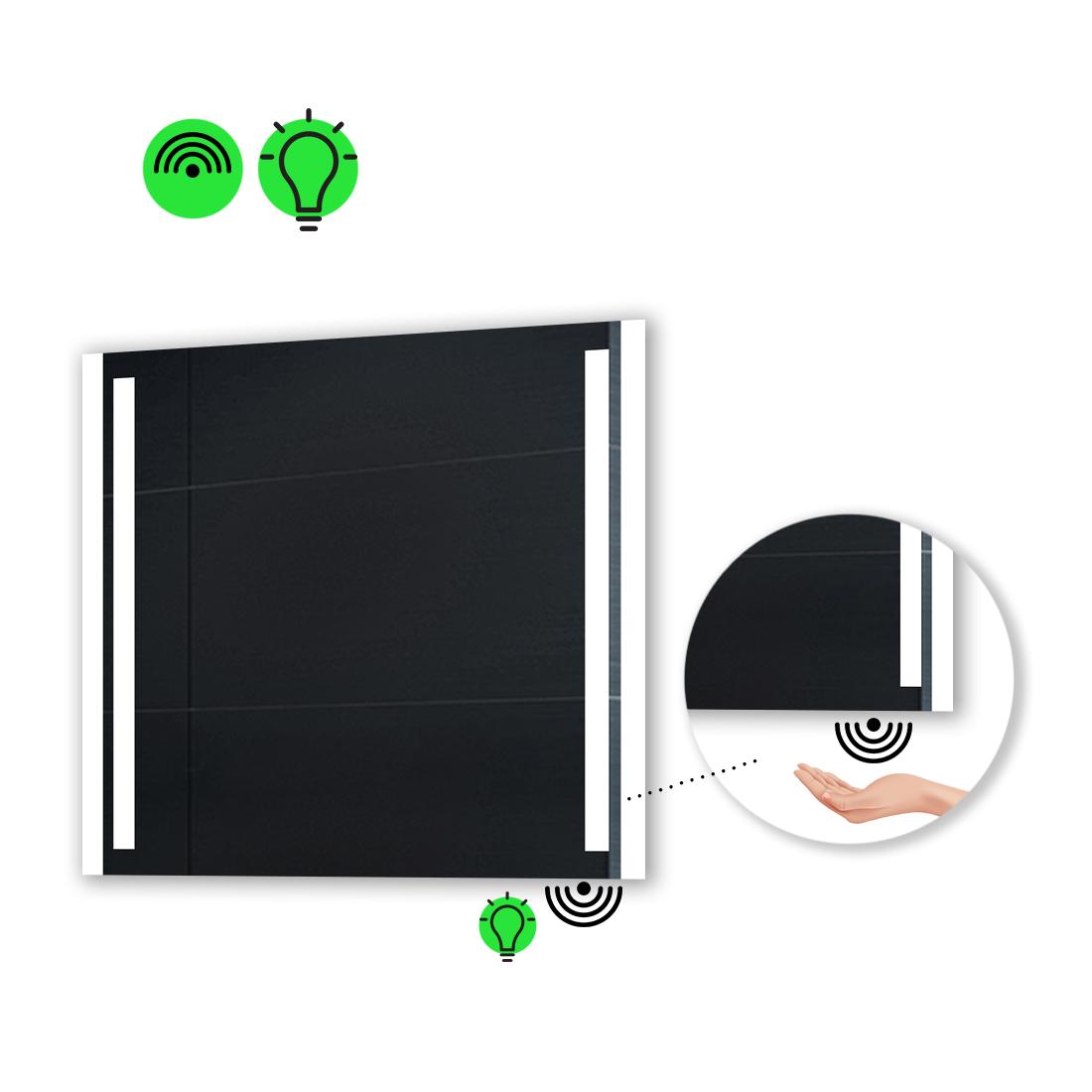 Зеркало с LED подсветкой Mirta с ИК включателем 100x100 см (Mirtak31)