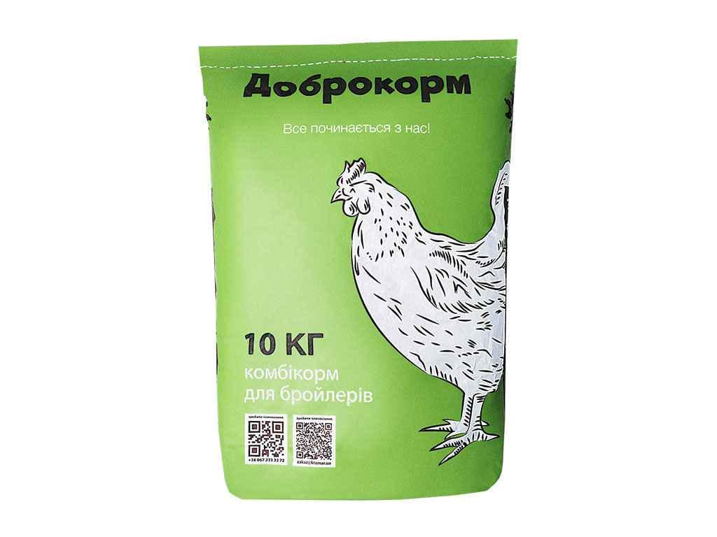 Комбікорм для бройлерів ДОБРОКОРМ 10 кг від 7 до 30 днів/крупа Ст арт БК-2 (191794) Комбікорм для бройлерів ДОБРОКОРМ 10 кг від 7 до 30 днів/крупа Ст арт БК-2 (191794)