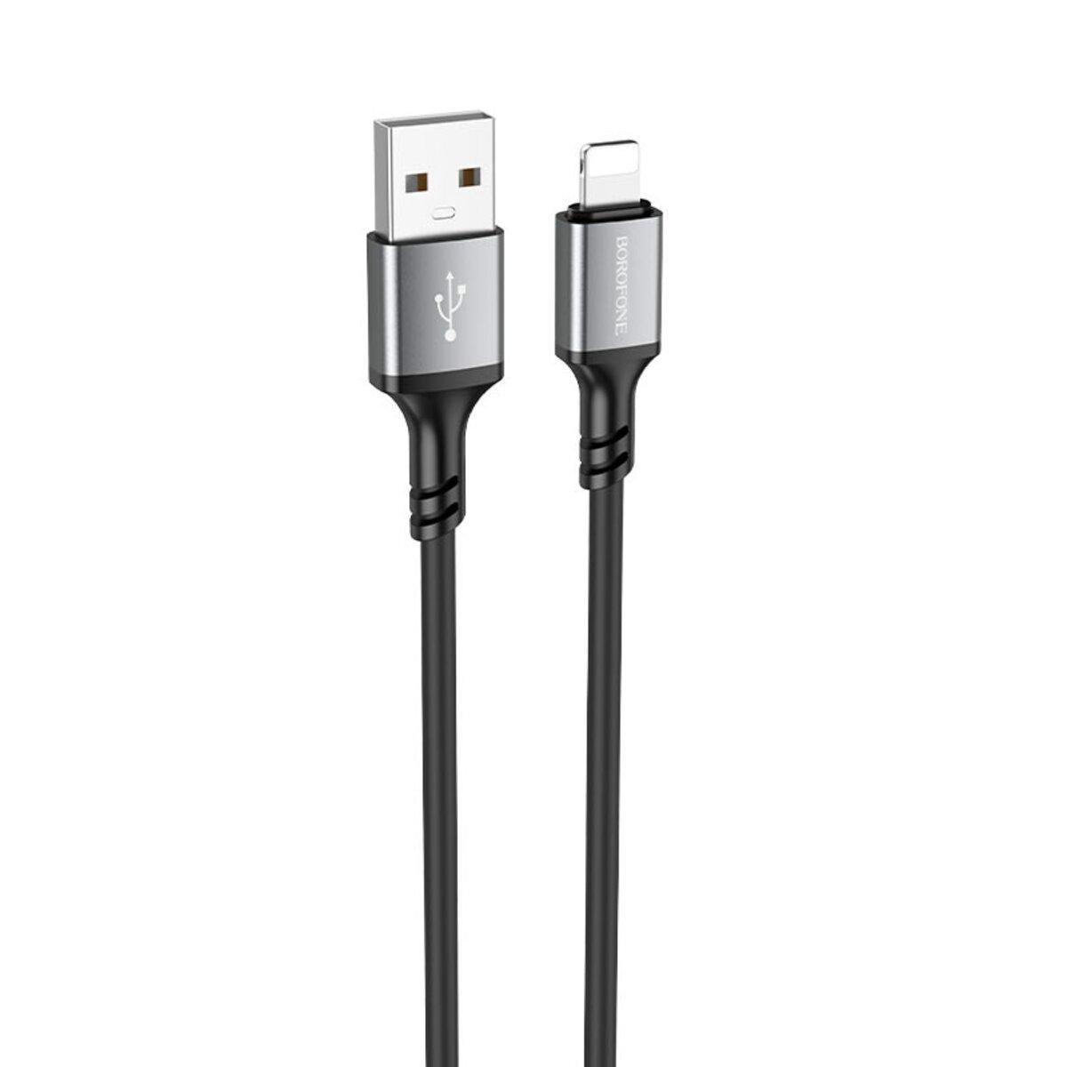 Кабель Borofone BX83 USB-A Lightning 2.4A 1 м Black (25878673)