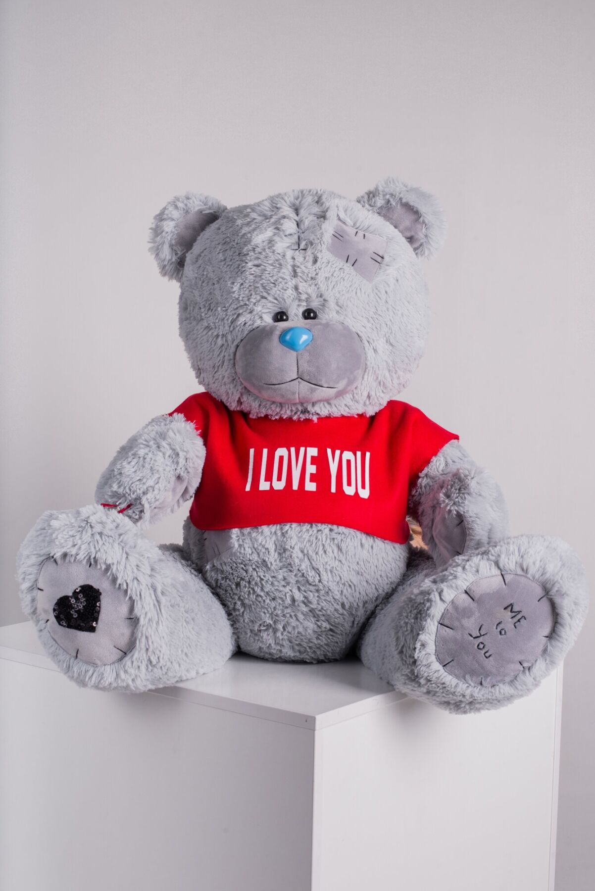 Ведмедик плюшевий Yarokuz Me To You в футболці 100 см Сірий (406)