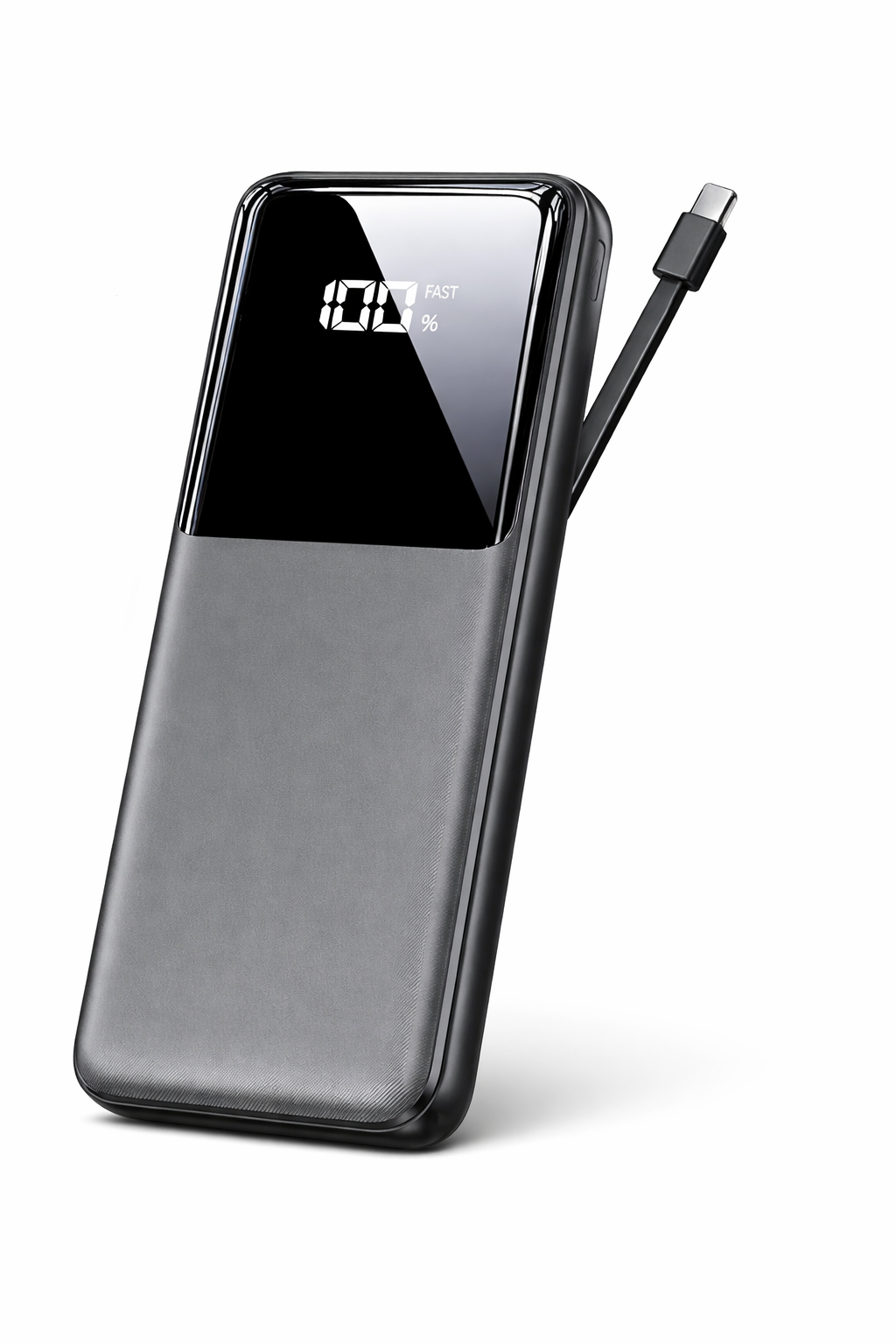 Повербанк CFIAI PB-08 15000 мАч із швидкою зарядкою PD 22.5 Вт/Quick Charge 3.0 із вбудованими кабелями LED-дисплеєм