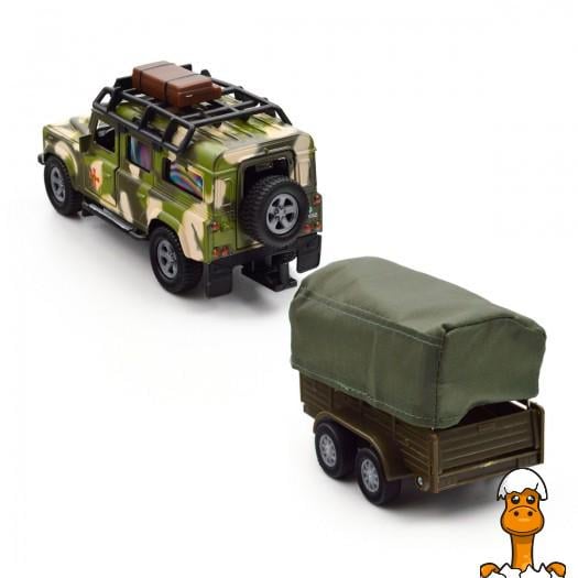 Игровой набор TechnoDrive Land rover defensaer с прицепом 3-10 лет (520027.270) - фото 7