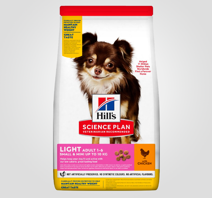 Корм сухой Hill's Science Plan Light Small&Mini для малоактивных собак мелких пород с курицей 6 кг (2218364879)