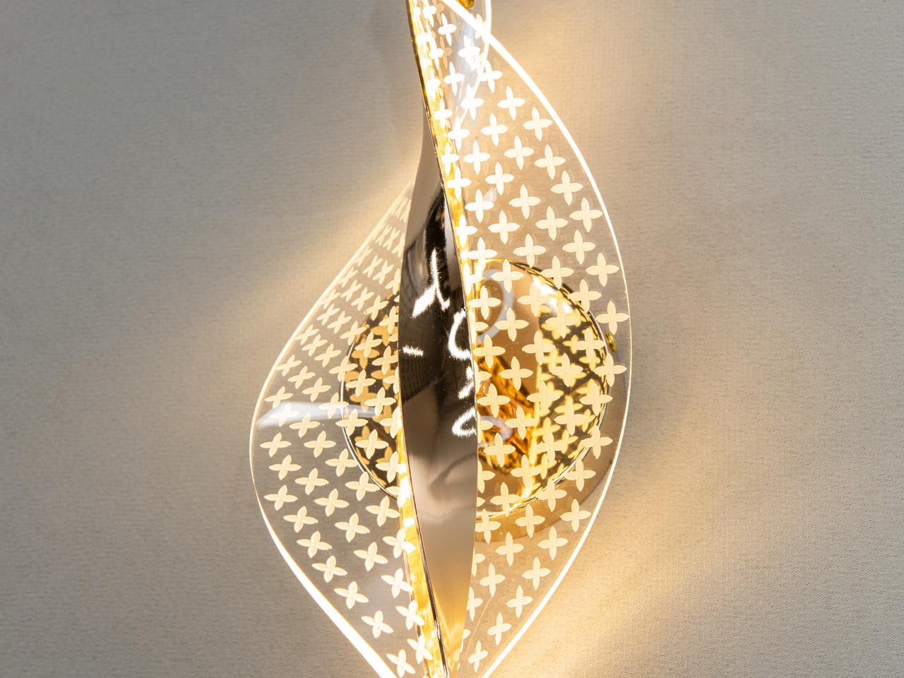 Світильник настінний F3851-5-LS LED у спальню 6W Золотий - фото 7