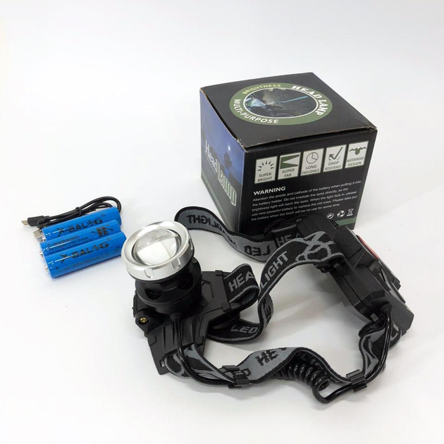 Фонарь налобный BL 8070-P50 LED 1500lm USB 3х18650 (ML-05341) - фото 4