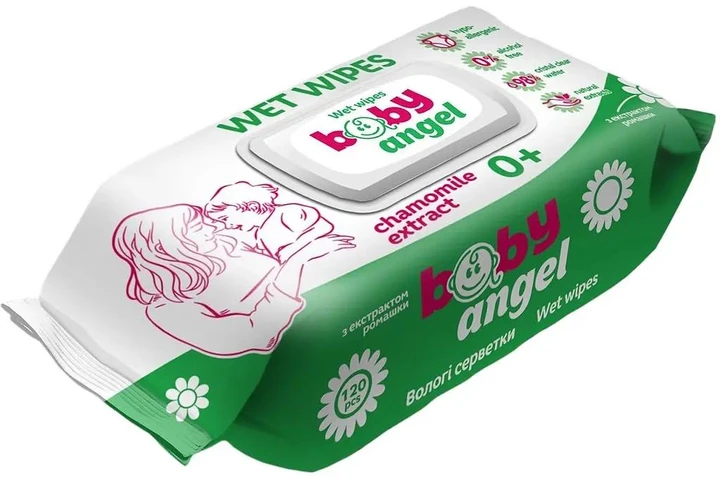 Салфетки влажные детские Baby angel 120 шт.