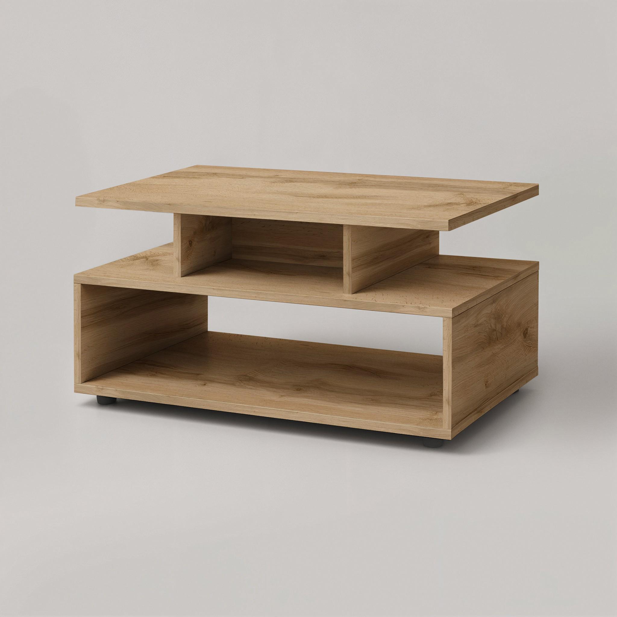Журнальний стіл з полицями Carlos 800х500х400 мм Дуб Тахо - фото 2 Журнальний стіл з полицями Carlos 800х500х400 мм Дуб Тахо - фото 2