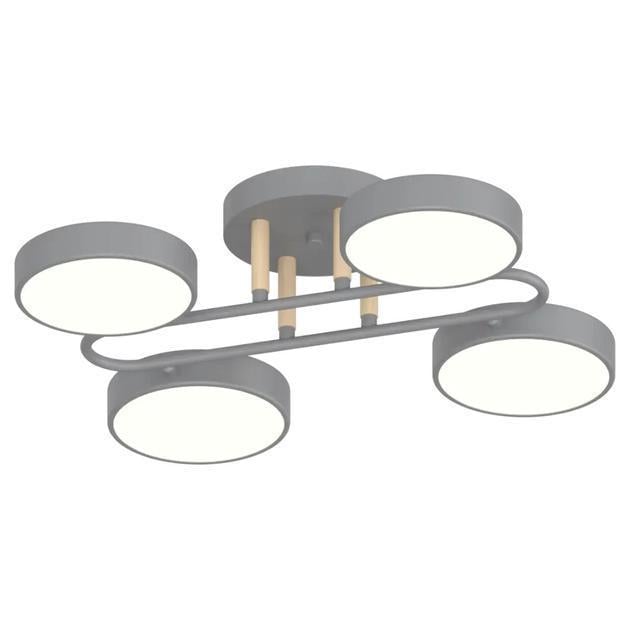 LED-люстра потолочная Valeso Модерн 3000/4200/6000К IP20 XI3322-4 72W Серый (28685670)