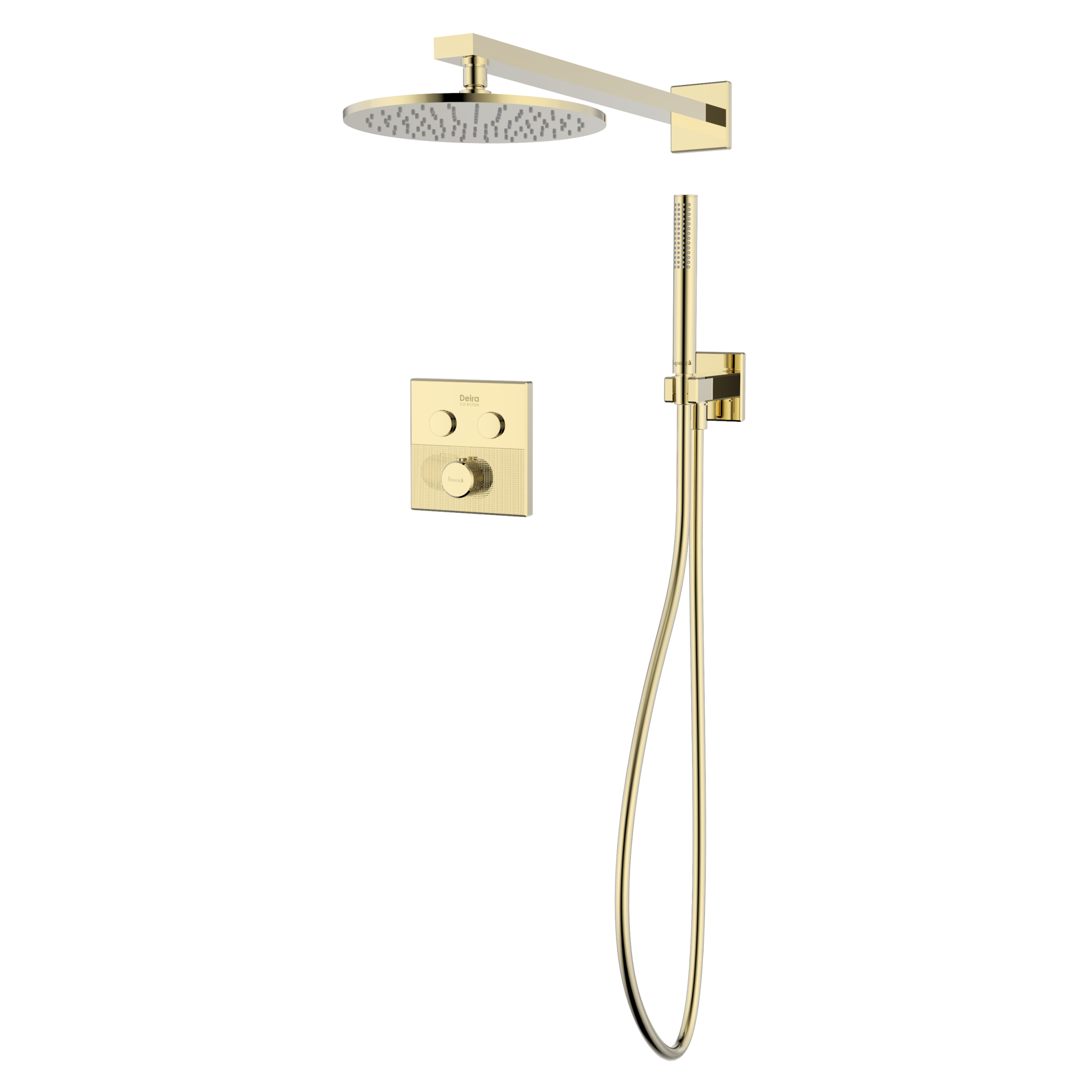 Душевая система скрытого типа Imprese Deira ZMK1124090480 с верхним душем Золотой (253201)