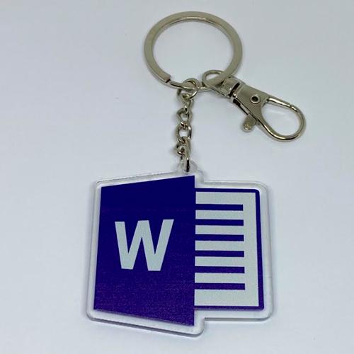 Брелок акриловый Word в подарочной уп. (3350)
