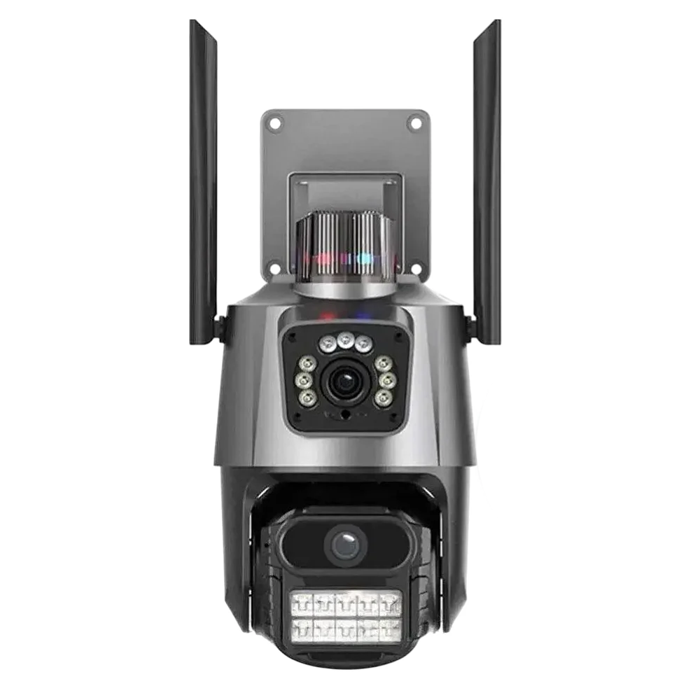 Камера видеонаблюдения уличная 8MP Wi-Fi два объектива с обратной связью/микрофоном и датчиком движения