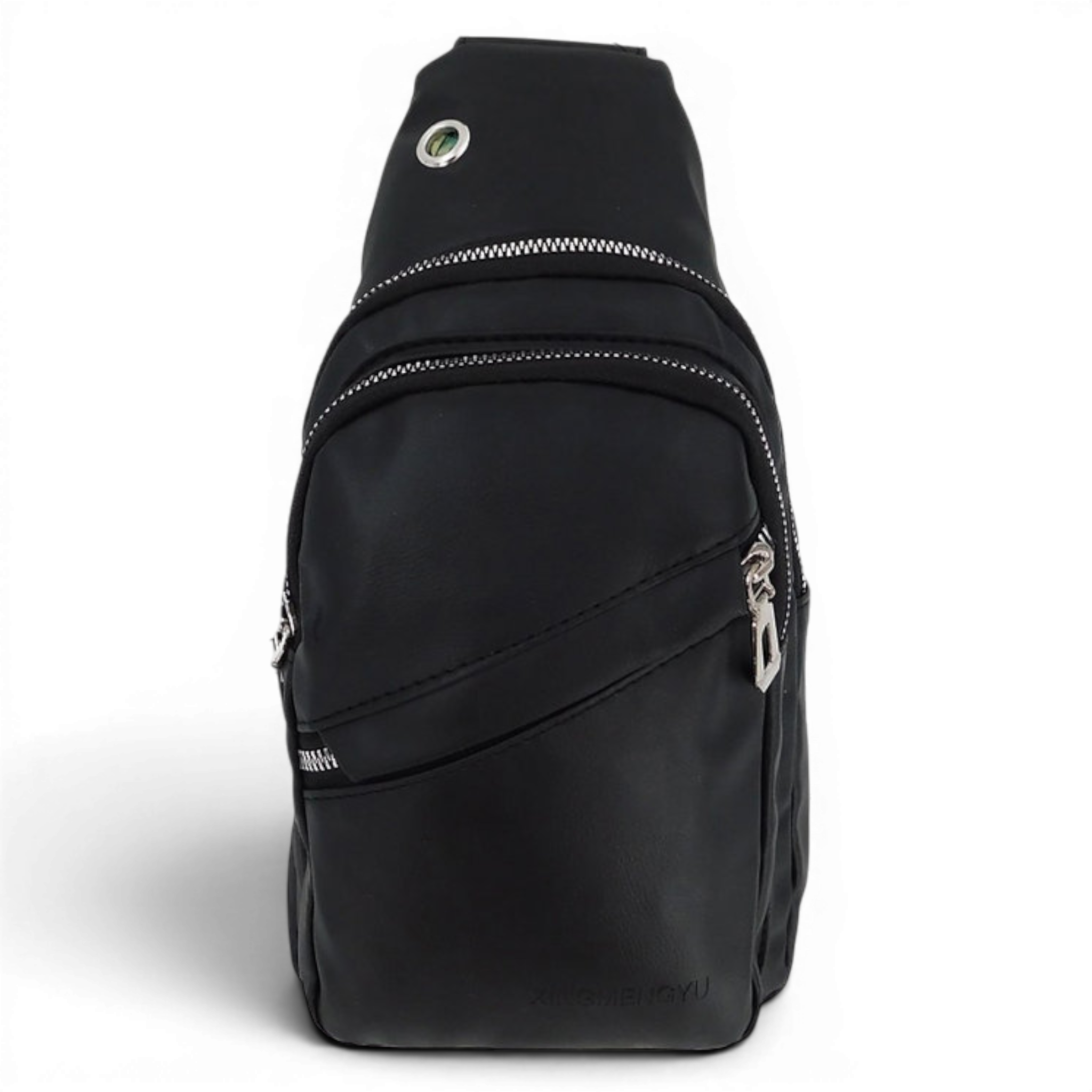 Сумка-слінг чоловіча Singmengyu 343-2463 з екошкіри через плече Black