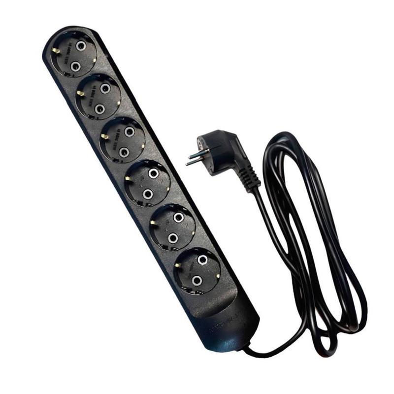 Удлинитель Neomax 3 м 6 гнезд с заземлением Черный (NX511603) - фото 1 Удлинитель Neomax 3 м 6 гнезд с заземлением Черный (NX511603) - фото 1