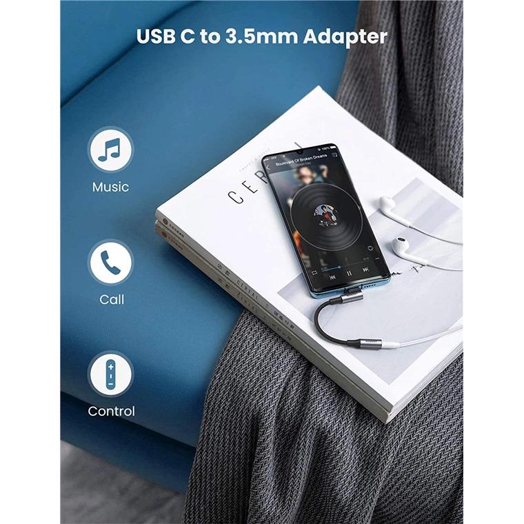 Переходник UGREEN AV167 AUX Type-C to 3,5 мм 10 см Grey (80723) - фото 7 Переходник UGREEN AV167 AUX Type-C to 3,5 мм 10 см Grey (80723) - фото 7