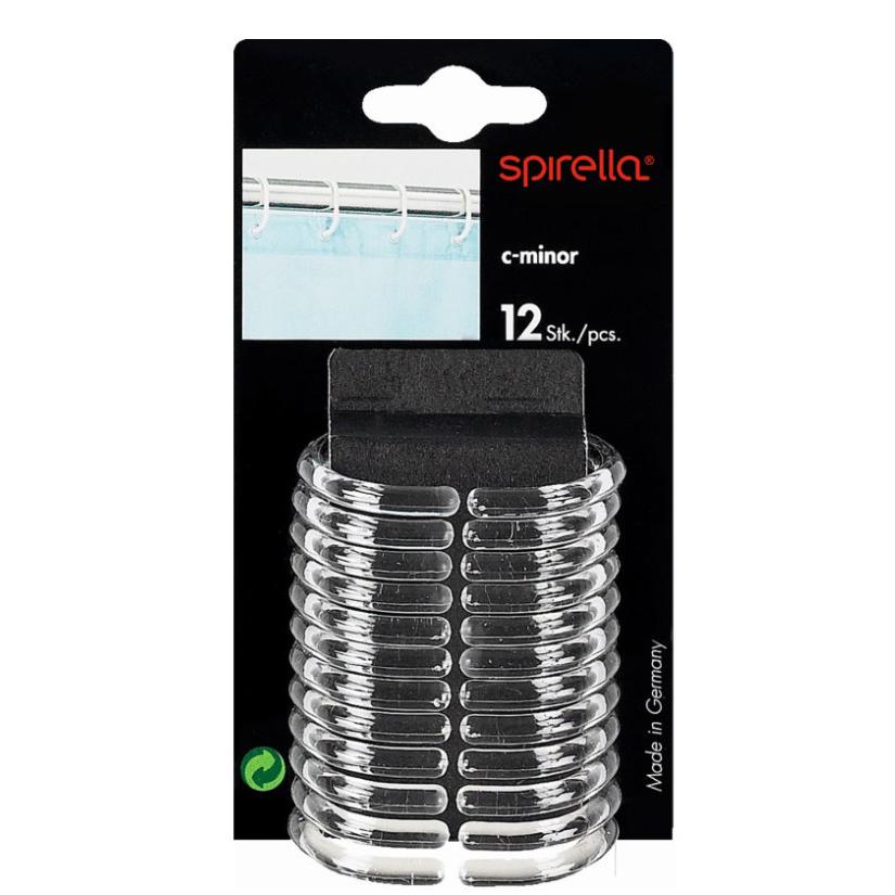 Кільця для шторки Spirella C-Minor 12 шт. Прозорий (10.40076) - фото 5 Кільця для шторки Spirella C-Minor 12 шт. Прозорий (10.40076) - фото 5